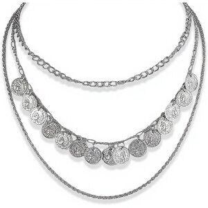 Chunky Gold Pirate Necklace for Women - Layered Costume Jewelry Accessory